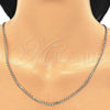 Oro Laminado Basic Necklace, Gold Filled Style Curb Design, Polished, Golden Finish, 5.222.007.24 (0.80 Gauge, 03 MM Thickness, 24 Inches Length)