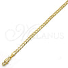 Oro Laminado Basic Anklet, Gold Filled Style Curb Design, Polished, Golden Finish, 5.222.006.10 (100 Gauge, 04 MM Thickness, 10 Inches Length)