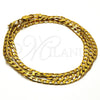 Oro Laminado Basic Necklace, Gold Filled Style Curb Design, Polished, Golden Finish, 5.222.006.24 (100 Gauge, 04 MM Thickness, 24 Inches Length)
