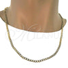 Oro Laminado Basic Necklace, Gold Filled Style Curb Design, Polished, Golden Finish, 5.222.005.24 (100 Gauge, Thickness, 24 Inches Length)