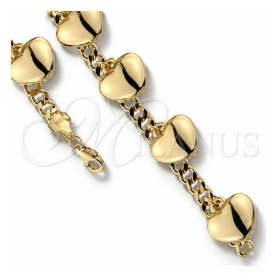 Oro Laminado Fancy Bracelet, Gold Filled Style Polished, Golden Finish, 031.005.07" Bracelet