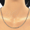 Oro Laminado Basic Necklace, Gold Filled Style Figaro Design, Polished, Golden Finish, 5.222.017.18 (0.80 Gauge, 03 MM Thickness, 18 Inches Length)