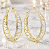 Oro Laminado Medium Hoop, Gold Filled Style Diamond Cutting Finish, Tricolor, 106.025