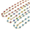 Oro Laminado Necklace and Bracelet, Gold Filled Style Evil Eye Design, Azul claro Resin Finish, Golden Finish, 06.63.0008