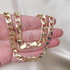 Oro Laminado Basic Necklace, Gold Filled Style Curb Design, Polished, Golden Finish, 5.222.001.24 (200 Gauge, 08 MM Thickness, 24 Inches Length)