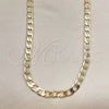 Oro Laminado Basic Necklace, Gold Filled Style Curb Design, Polished, Golden Finish, 5.222.001.24 (200 Gauge, 08 MM Thickness, 24 Inches Length)