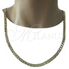 Oro Laminado Basic Necklace, Gold Filled Style Curb Design, Polished, Golden Finish, 5.222.002.28 (180 Gauge, 07 MM Thickness, 28 Inches Length)