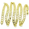 Oro Laminado Basic Necklace, Gold Filled Style Curb Design, Polished, Golden Finish, 5.222.002.28 (180 Gauge, 07 MM Thickness, 28 Inches Length)