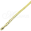 Oro Laminado Basic Bracelet, Gold Filled Style Curb Design, Polished, Golden Finish, 5.222.002.08 (180 Gauge, 07 MM Thickness, 8 Inches Length)