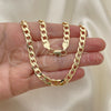 Oro Laminado Basic Necklace, Gold Filled Style Curb Design, Polished, Golden Finish, 5.222.003.20 (160 Gauge, 06 MM Thickness, 20 Inches Length)