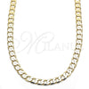 Oro Laminado Basic Necklace, Gold Filled Style Curb Design, Polished, Golden Finish, 5.222.003.20 (160 Gauge, 06 MM Thickness, 20 Inches Length)