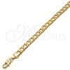 Oro Laminado Basic Bracelet, Gold Filled Style Curb Design, Polished, Golden Finish, 5.222.003.08 (160 Gauge, Thickness, 8 Inches Length)