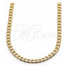 Oro Laminado Basic Necklace, Gold Filled Style Curb Design, Polished, Golden Finish, 5.222.004.20 (140 Gauge, Thickness, 20 Inches Length)