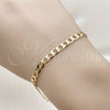 Oro Laminado Basic Bracelet, Gold Filled Style Curb Design, Polished, Golden Finish, 5.222.005.08 (120 Gauge, Thickness, 8 Inches Length)