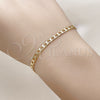 Oro Laminado Basic Bracelet, Gold Filled Style Curb Design, Polished, Golden Finish, 5.222.006.07 (100 Gauge, Thickness, 8 Inches Length)