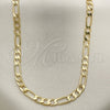 Oro Laminado Basic Necklace, Gold Filled Style Figaro Design, Polished, Golden Finish, 5.222.015.18 (120 Gauge, Thickness, 18 Inches Length)