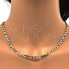 Oro Laminado Basic Necklace, Gold Filled Style Figaro Design, Polished, Golden Finish, 5.222.014.24 (140 Gauge, Thickness, 24 Inches Length)