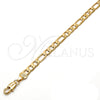 Oro Laminado Basic Necklace, Gold Filled Style Figaro Design, Polished, Golden Finish, 5.222.014.28 (140 Gauge, 05 MM Thickness, 28 Inches Length)