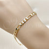 Oro Laminado Basic Bracelet, Gold Filled Style Figaro Design, Polished, Golden Finish, 5.222.014.08 (140 Gauge, Thickness, 8 Inches Length)
