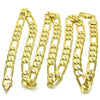 Oro Laminado Basic Necklace, Gold Filled Style Figaro Design, Polished, Golden Finish, 5.222.011.30 (200 Gauge, 08 MM Thickness, 30 Inches Length)