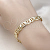 Oro Laminado Basic Bracelet, Gold Filled Style Mariner Design, Polished, Golden Finish, 5.222.021.08 (200 Gauge, 09 MM Thickness, 9 Inches Length)