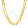 Oro Laminado Basic Necklace, Gold Filled Style Mariner Design, Polished, Golden Finish, 5.222.022.20 (180 Gauge, 08 MM Thickness, 20 Inches Length)