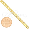 Oro Laminado Basic Necklace, Gold Filled Style Mariner Design, Polished, Golden Finish, 5.222.022.20 (180 Gauge, 08 MM Thickness, 20 Inches Length)