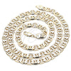 Oro Laminado Basic Necklace, Gold Filled Style Mariner Design, Polished, Golden Finish, 5.222.022.30 (180 Gauge, 08 MM Thickness, 30 Inches Length)