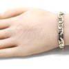 Oro Laminado Basic Bracelet, Gold Filled Style Mariner Design, Polished, Golden Finish, 5.222.022.08 (180 Gauge, 08 MM Thickness, 8 Inches Length)