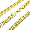 Oro Laminado Basic Bracelet, Gold Filled Style Mariner Design, Polished, Golden Finish, 5.222.022.08 (180 Gauge, 08 MM Thickness, 8 Inches Length)