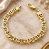 Oro Laminado Basic Bracelet, Gold Filled Style Mariner Design, Polished, Golden Finish, 5.222.022.08 (180 Gauge, 08 MM Thickness, 8 Inches Length)