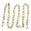 Oro Laminado Basic Necklace, Gold Filled Style Mariner Design, Polished, Golden Finish, 5.222.023.28 (150 Gauge, 07 MM Thickness, 28 Inches Length)