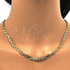 Oro Laminado Basic Necklace, Gold Filled Style Mariner Design, Polished, Golden Finish, 5.222.024.18 (120 Gauge, 05 MM Thickness, 18 Inches Length)