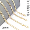 Oro Laminado Basic Necklace, Gold Filled Style Mariner Design, Polished, Golden Finish, 5.222.024.24 (120 Gauge, Thickness, 24 Inches Length)