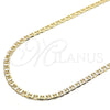 Oro Laminado Basic Necklace, Gold Filled Style Mariner Design, Polished, Golden Finish, 5.222.024.28 (120 Gauge, 05 MM Thickness, 28 Inches Length)