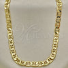 Oro Laminado Basic Necklace, Gold Filled Style Mariner Design, Polished, Golden Finish, 5.222.024.30 (120 Gauge, 05 MM Thickness, 30 Inches Length)