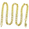 Oro Laminado Basic Necklace, Gold Filled Style Mariner Design, Polished, Golden Finish, 5.222.025.18 (100 Gauge, Thickness, 18 Inches Length)