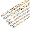 Oro Laminado Basic Bracelet, Gold Filled Style Mariner and Mariner Design, Polished, Golden Finish, 5.222.025.07 (100 Gauge, 04 MM Thickness, 7 Inches Length)