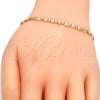 Oro Laminado Basic Bracelet, Gold Filled Style Mariner Design, Polished, Golden Finish, 5.222.029.07 (0.80 Gauge, 04 MM Thickness, 7 Inches Length)