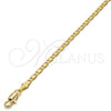 Oro Laminado Basic Bracelet, Gold Filled Style Mariner Design, Polished, Golden Finish, 5.222.029.07 (0.80 Gauge, 04 MM Thickness, 7 Inches Length)