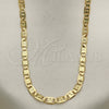 Oro Laminado Basic Necklace, Gold Filled Style Mariner Design, Diamond Cutting Finish, Golden Finish, 5.222.030.24 (0.80 Gauge, 04 MM Thickness, 24 Inches Length)