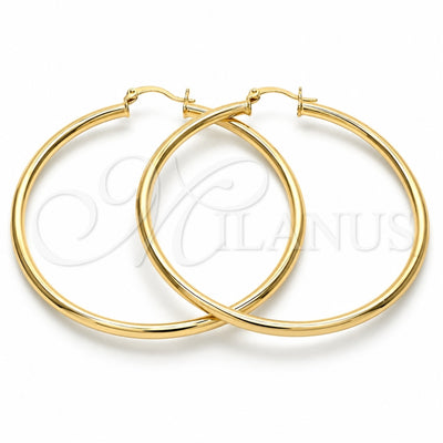 Oro Laminado Large Hoop, Gold Filled Style Hollow Design, Polished, Golden Finish, 5.134.018.60