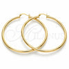 Oro Laminado Large Hoop, Gold Filled Style Hollow Design, Polished, Golden Finish, 5.134.018.60