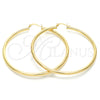 Oro Laminado Large Hoop, Gold Filled Style Hollow Design, Polished, Golden Finish, 5.134.018.60