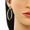 Oro Laminado Large Hoop, Gold Filled Style Polished, Golden Finish, 5.134.021.45