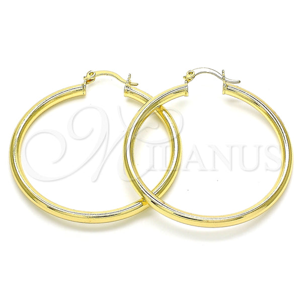 Oro Laminado Large Hoop, Gold Filled Style Polished, Golden Finish, 5.134.021.45