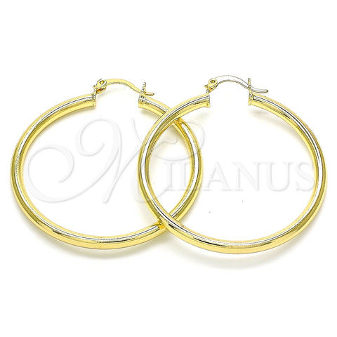 Oro Laminado Large Hoop, Gold Filled Style Polished, Golden Finish, 5.134.021.45