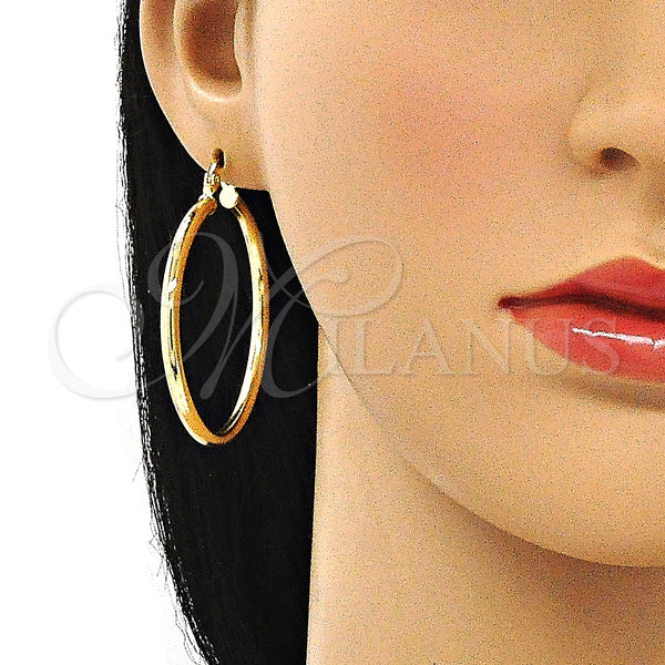 Oro Laminado Large Hoop, Gold Filled Style Polished, Golden Finish, 5.134.021.45