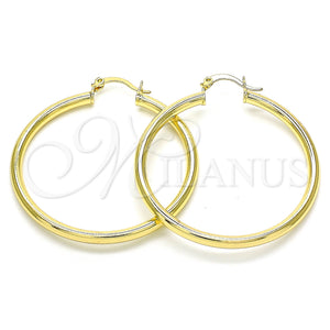 Oro Laminado Large Hoop, Gold Filled Style Polished, Golden Finish, 5.134.021.45