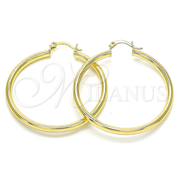 Oro Laminado Large Hoop, Gold Filled Style Polished, Golden Finish, 5.134.021.45